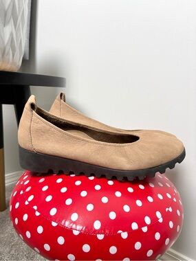 Aetrex Brianna Ballet Taupe Flat